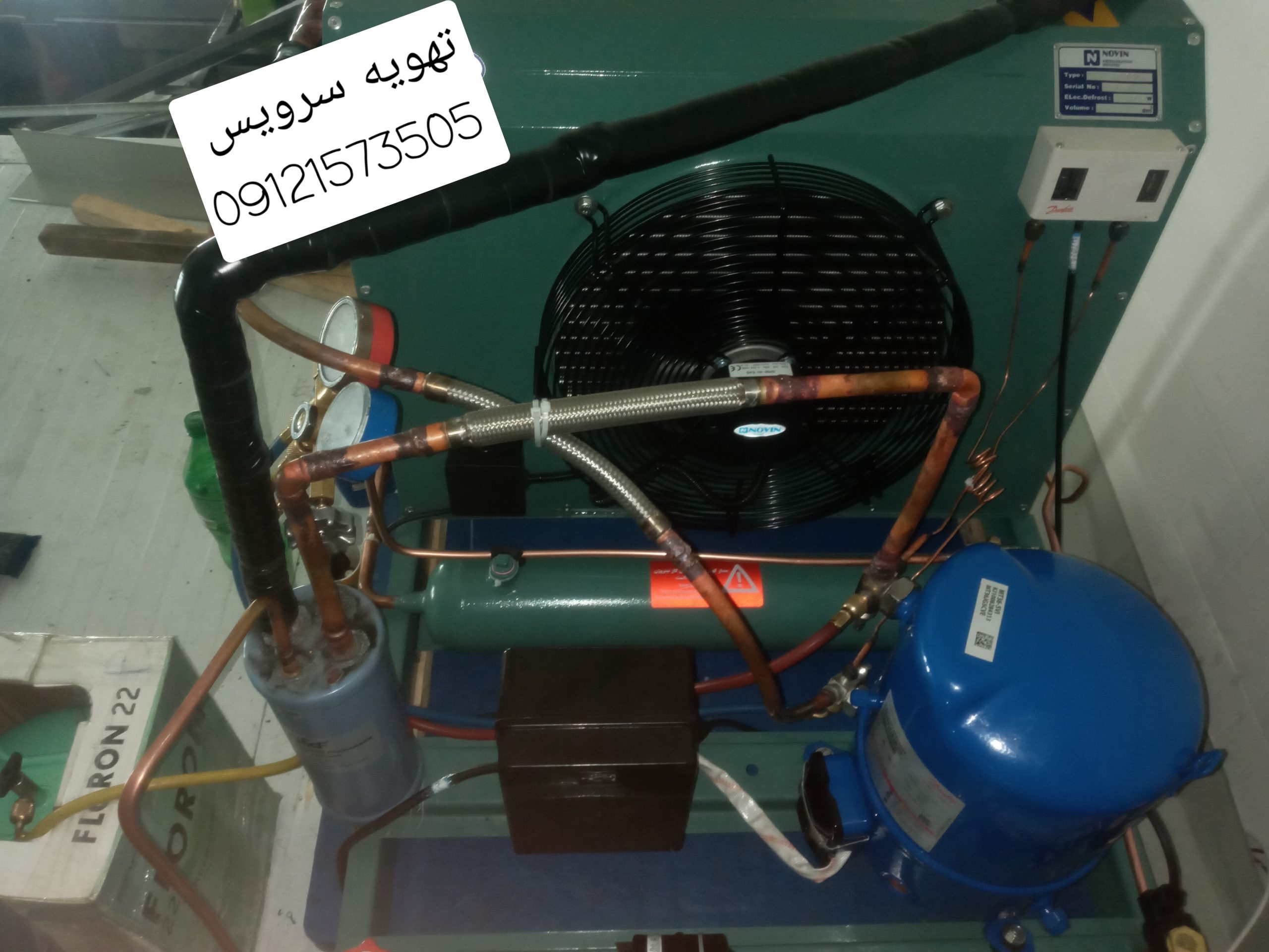فروش پک کامل سردخانه زیر صفری 2×3 تک فاز ، نصاب سردخانه